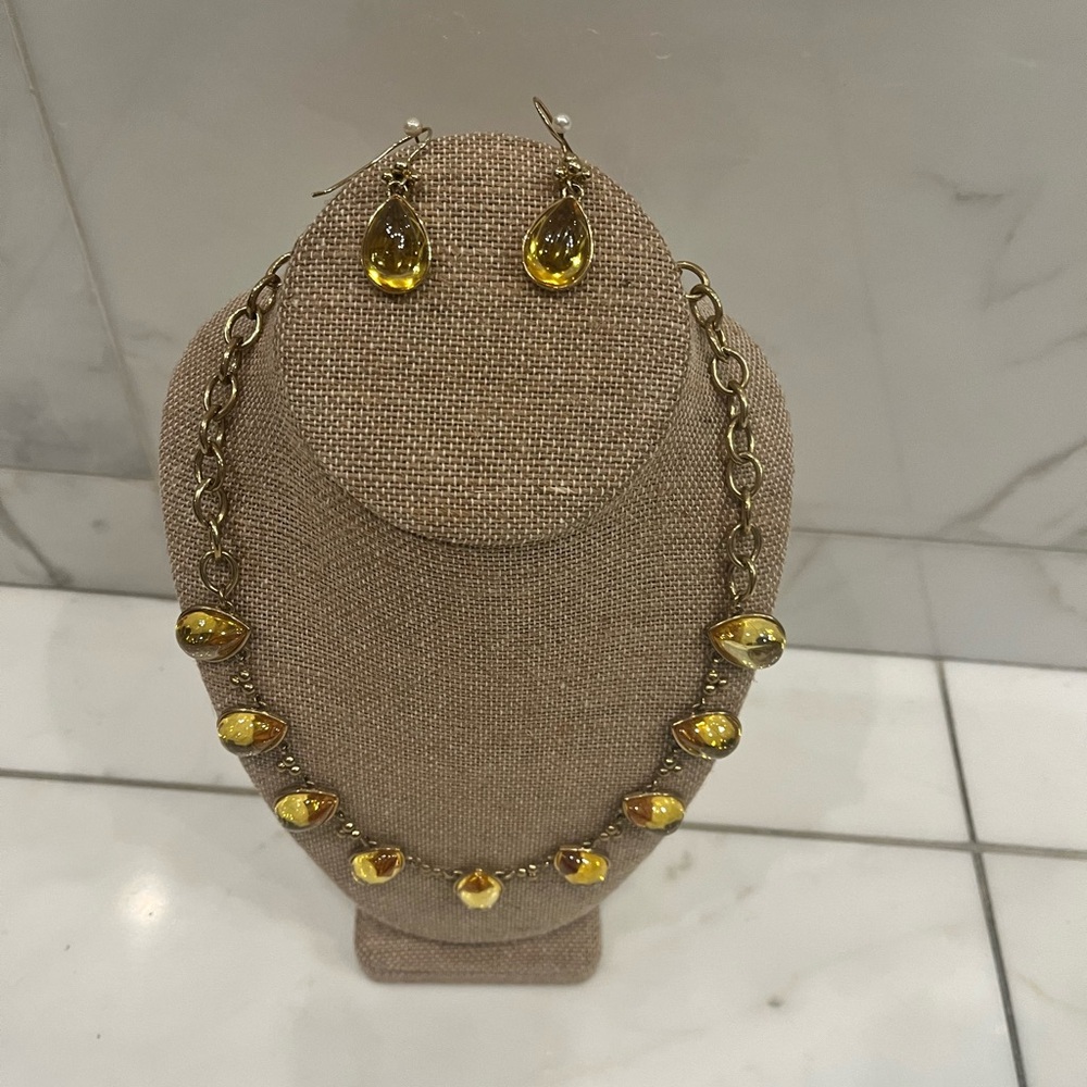 Target collaboration statement necklace and earrings.